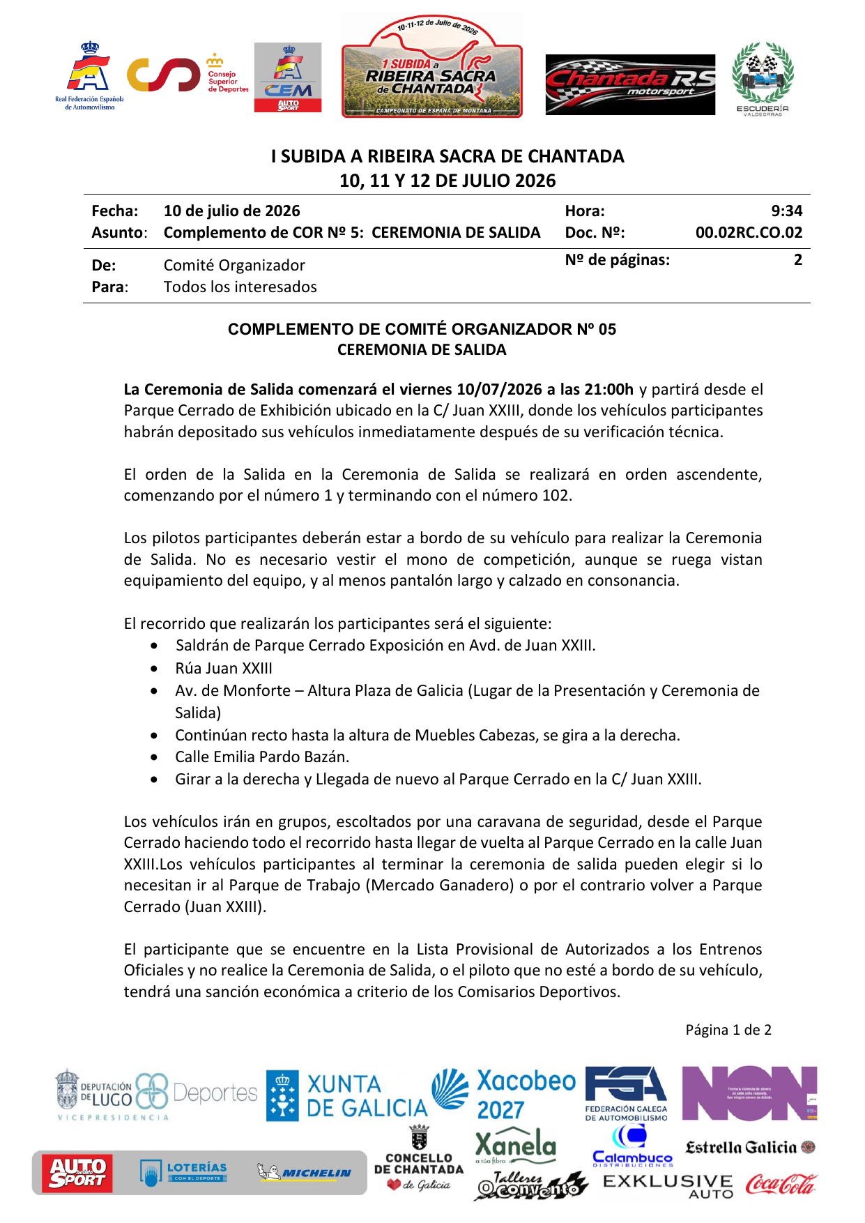 Previsualización de Complemento 5 - Ceremonia de salida