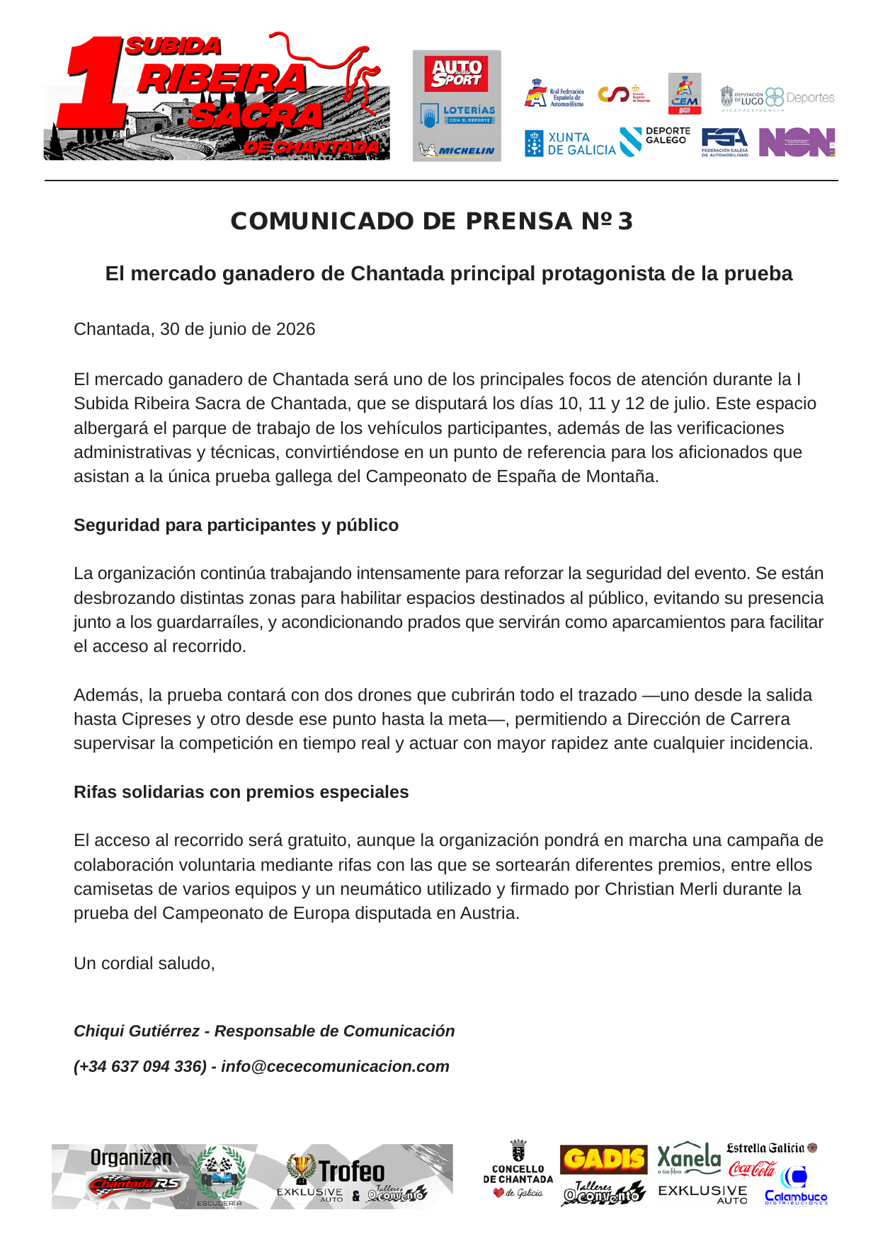 Previsualización del Comunicado Oficial Subida de Montaña