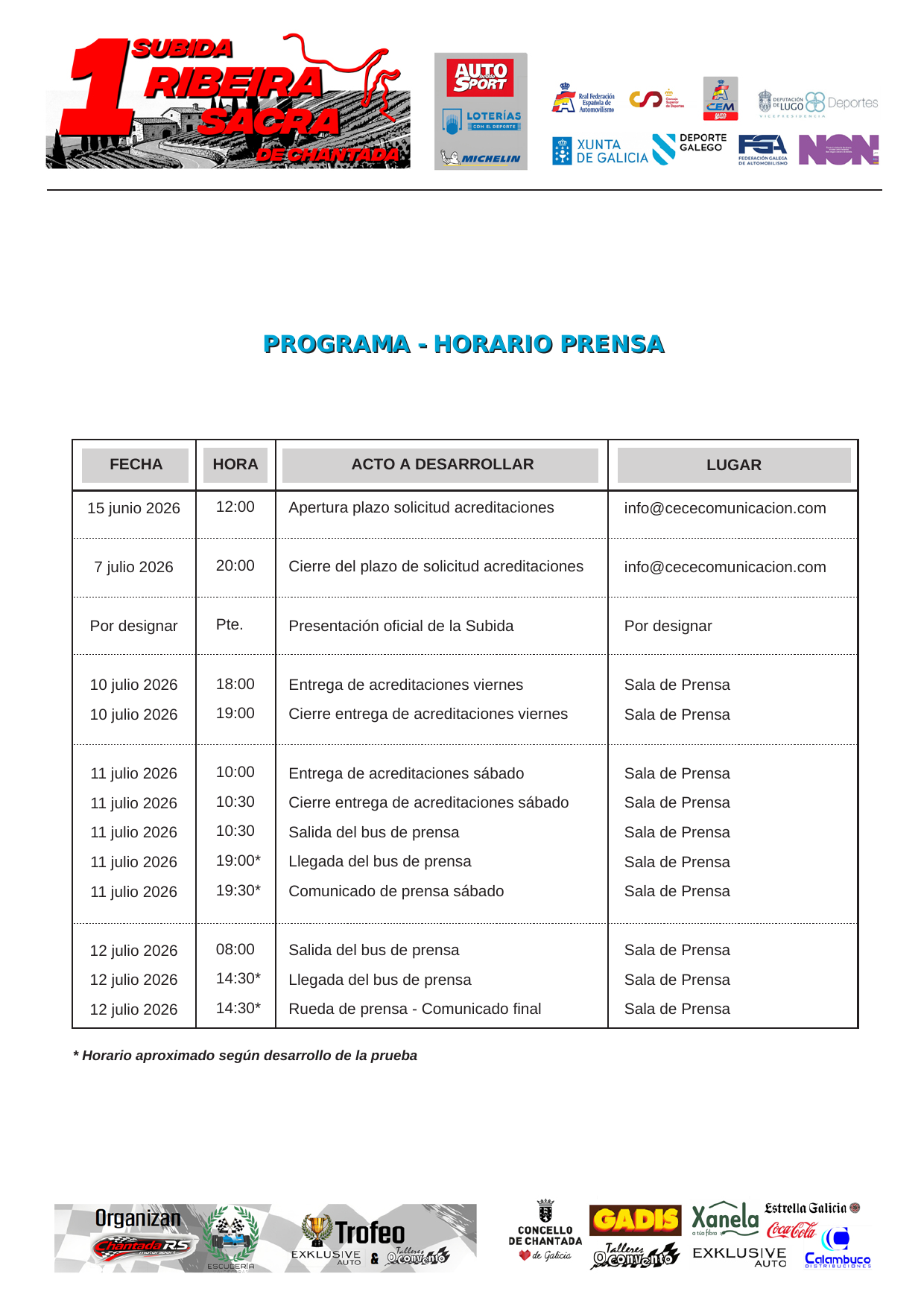 Previsualización del Programa Horario Prensa